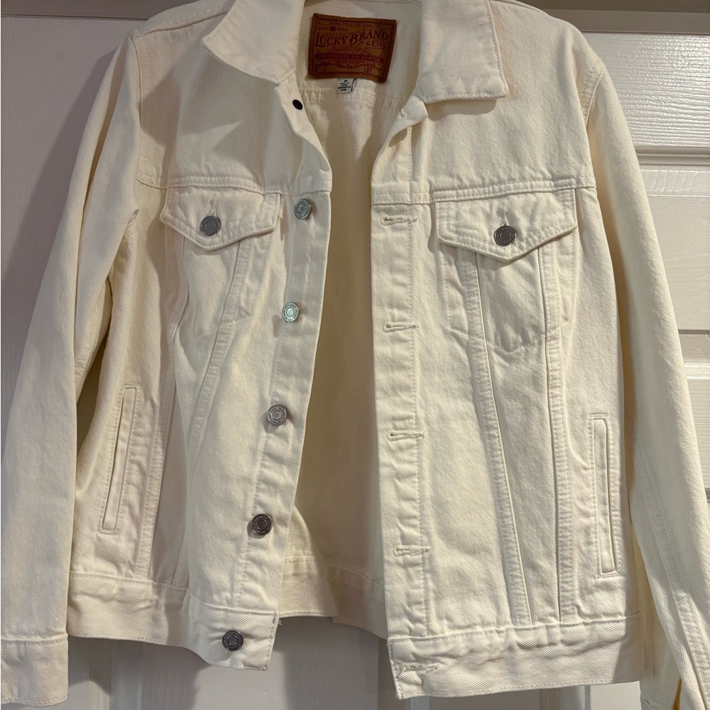 Lucky Brand Off-White Denim Jacket